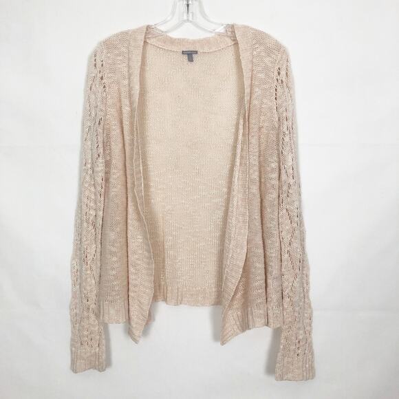Charlotte Russe Open Front Pink Cardigan Open Knit Juniors M - Picture 1 of 8